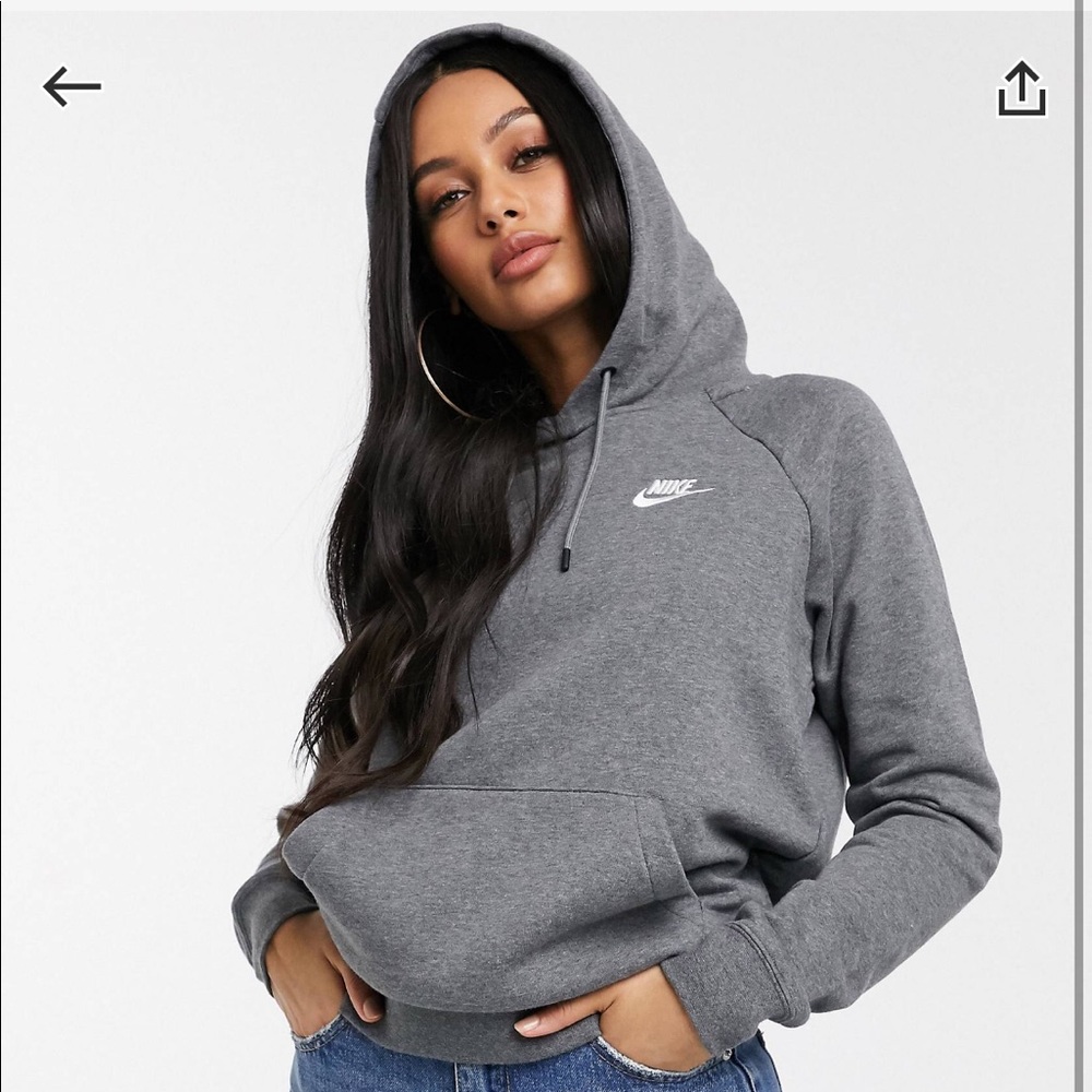 Nike charcoal grey essentials hoodie